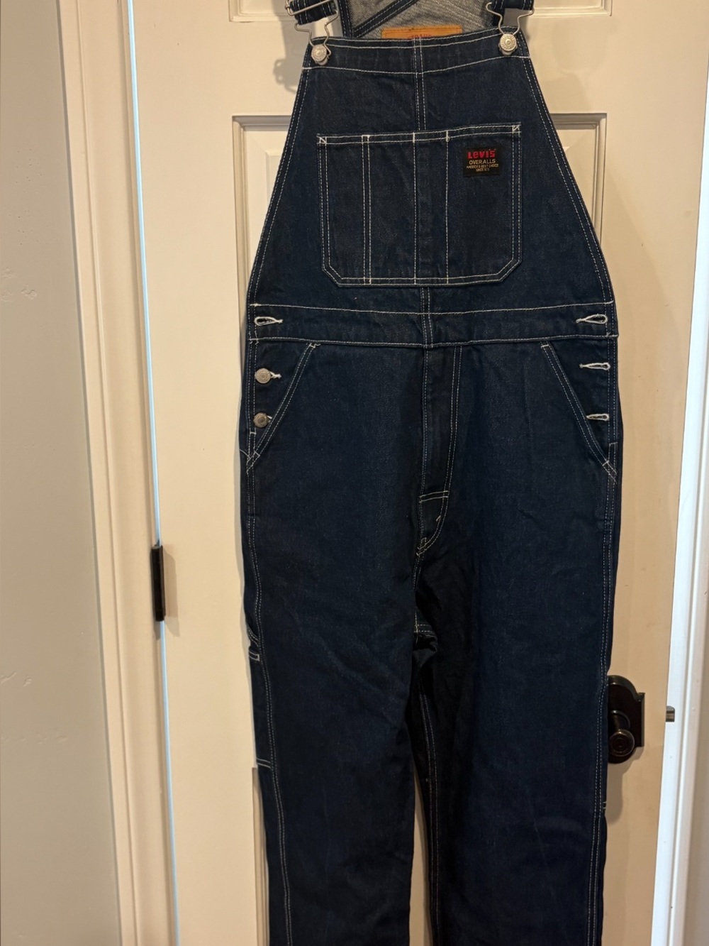 Levi's Men's Dark Blue Denim Overalls Unisex
